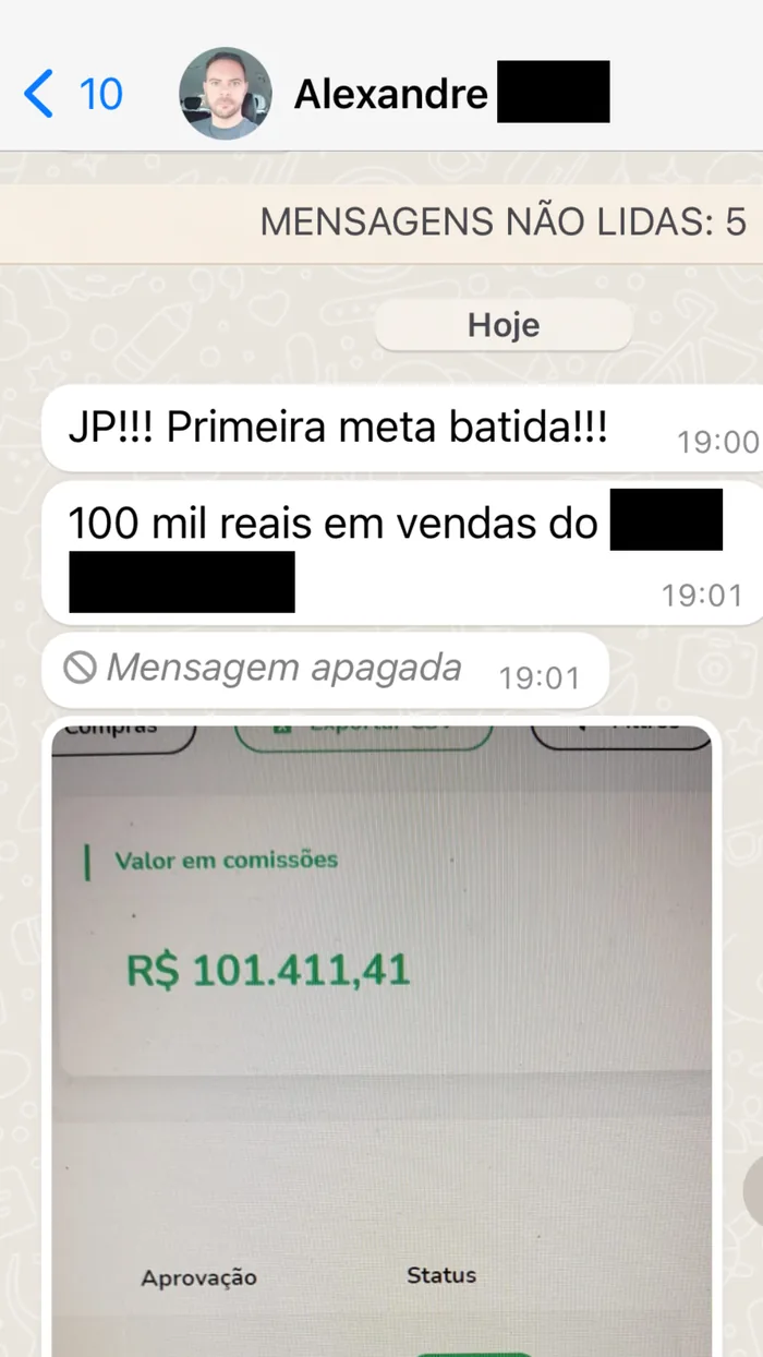 Depoimento de aluno
