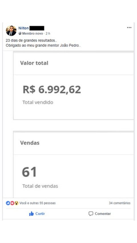 Print de resultado de sócio